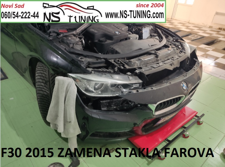 bmw f30 f31 zamena stakla fara novi sad ns tuning staklo za far servis reparacija